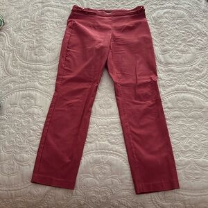 Washable straight slacks in deep rose